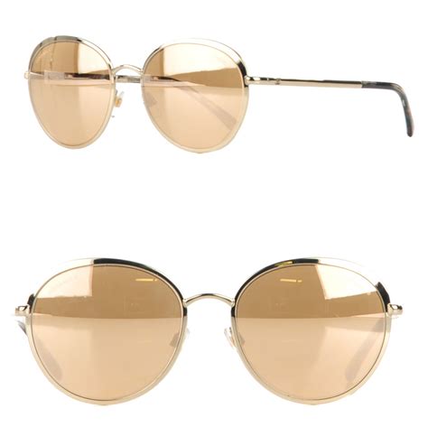 best prices on chanel round sunglasses with gold lenses